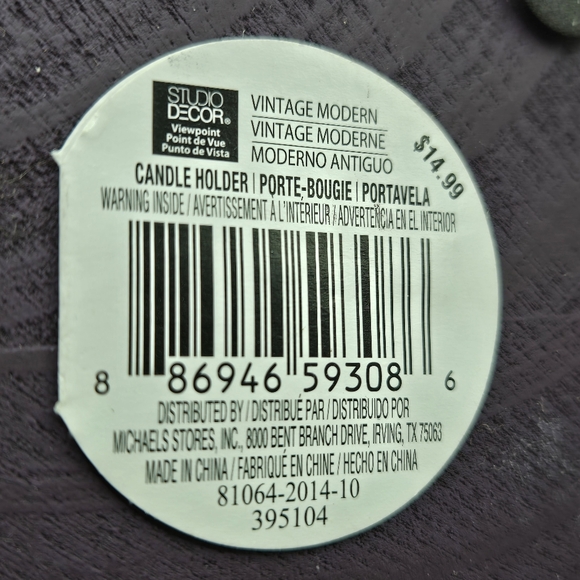 Pair Of Wooden Sugar Mold Wood Candle Holder Primitive Dark Purple 5" H - Picture 11 of 16